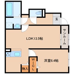 天理駅 徒歩14分 1階の物件間取画像